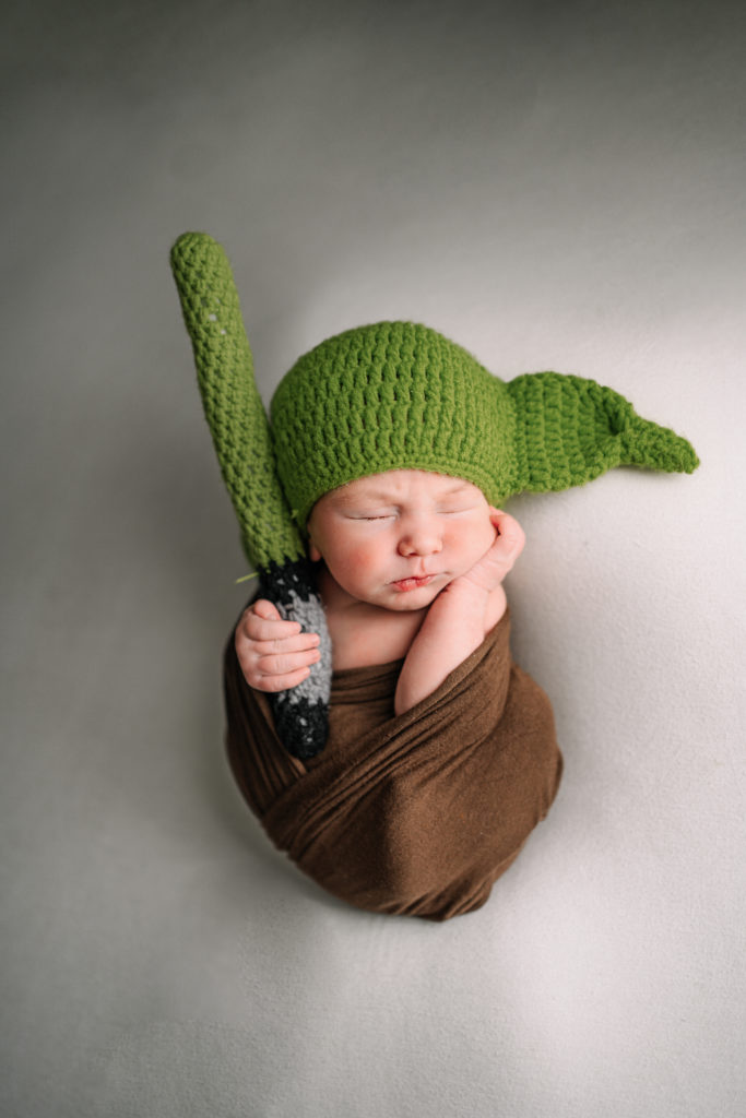 Grogu Star Wars newborn session